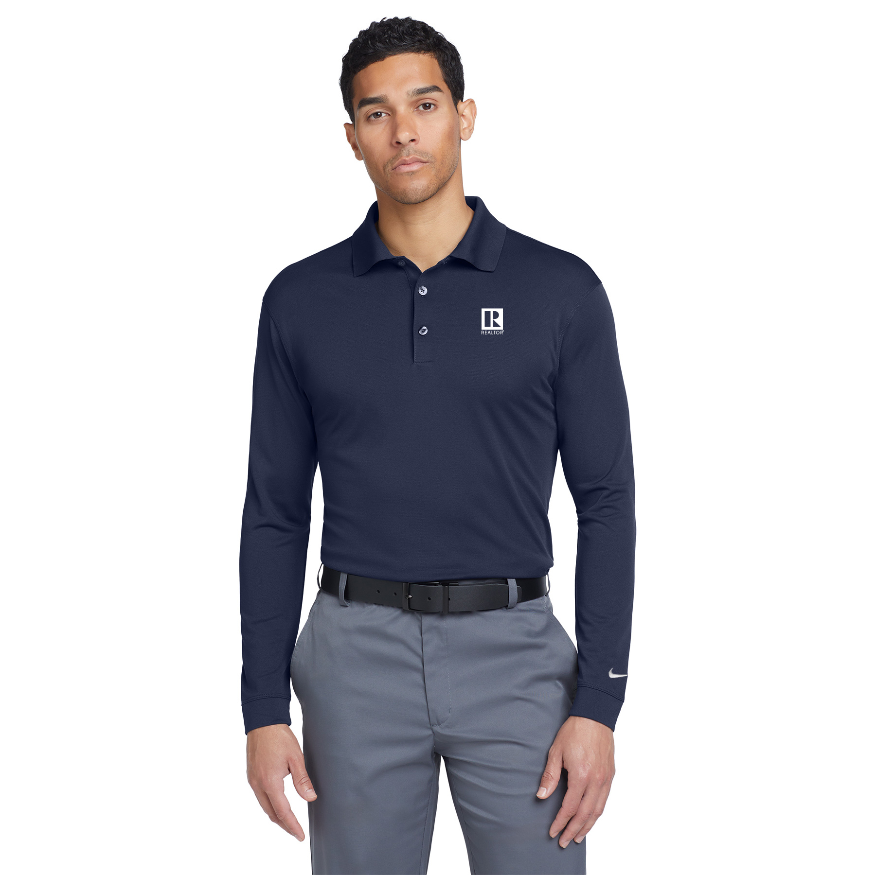 swoosh polo long sleeve