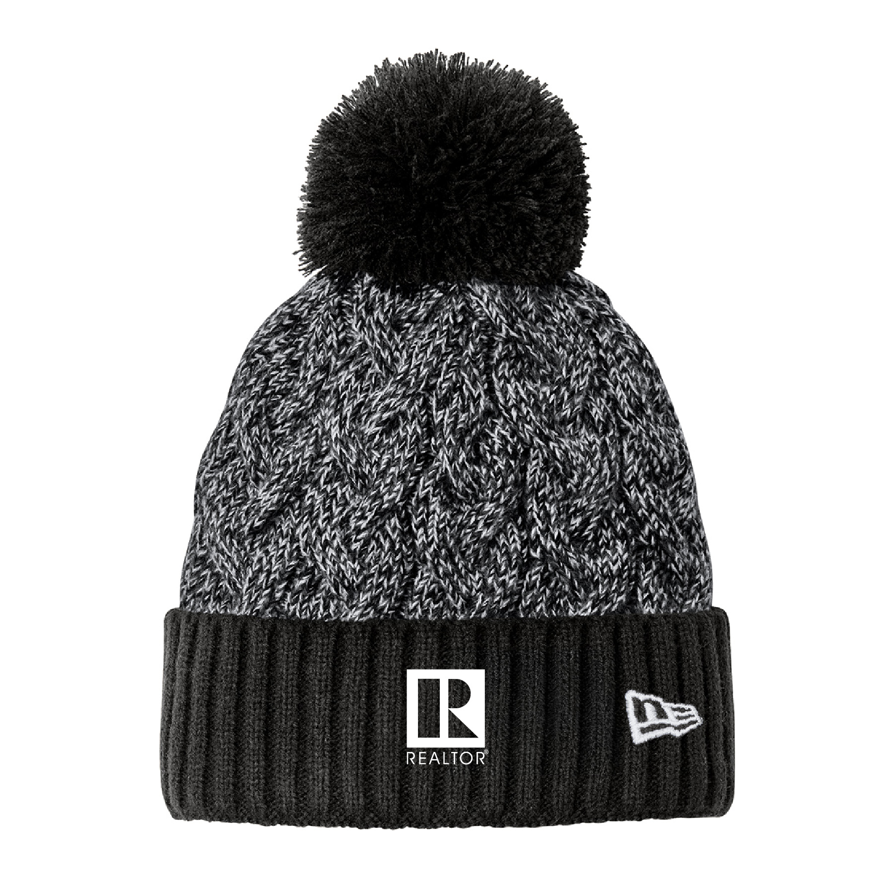 New Era® Marled Knit Pom Beanie Beanies,Hats,Outdoors,Poms,Furs,Knits,Marbles,Marbled
