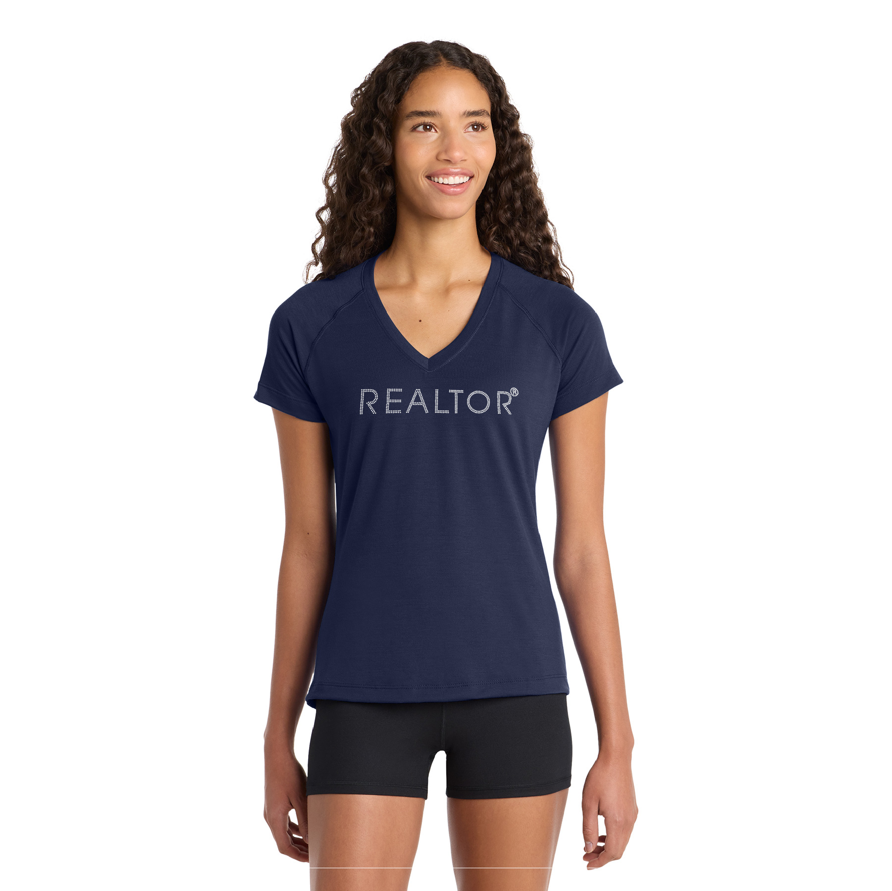 Ladies Performance V-Neck BLING Gyms,Athletics,Lightweights,Performances,Workouts,Tees,Ladies,Blings,Rhinestones,Sports