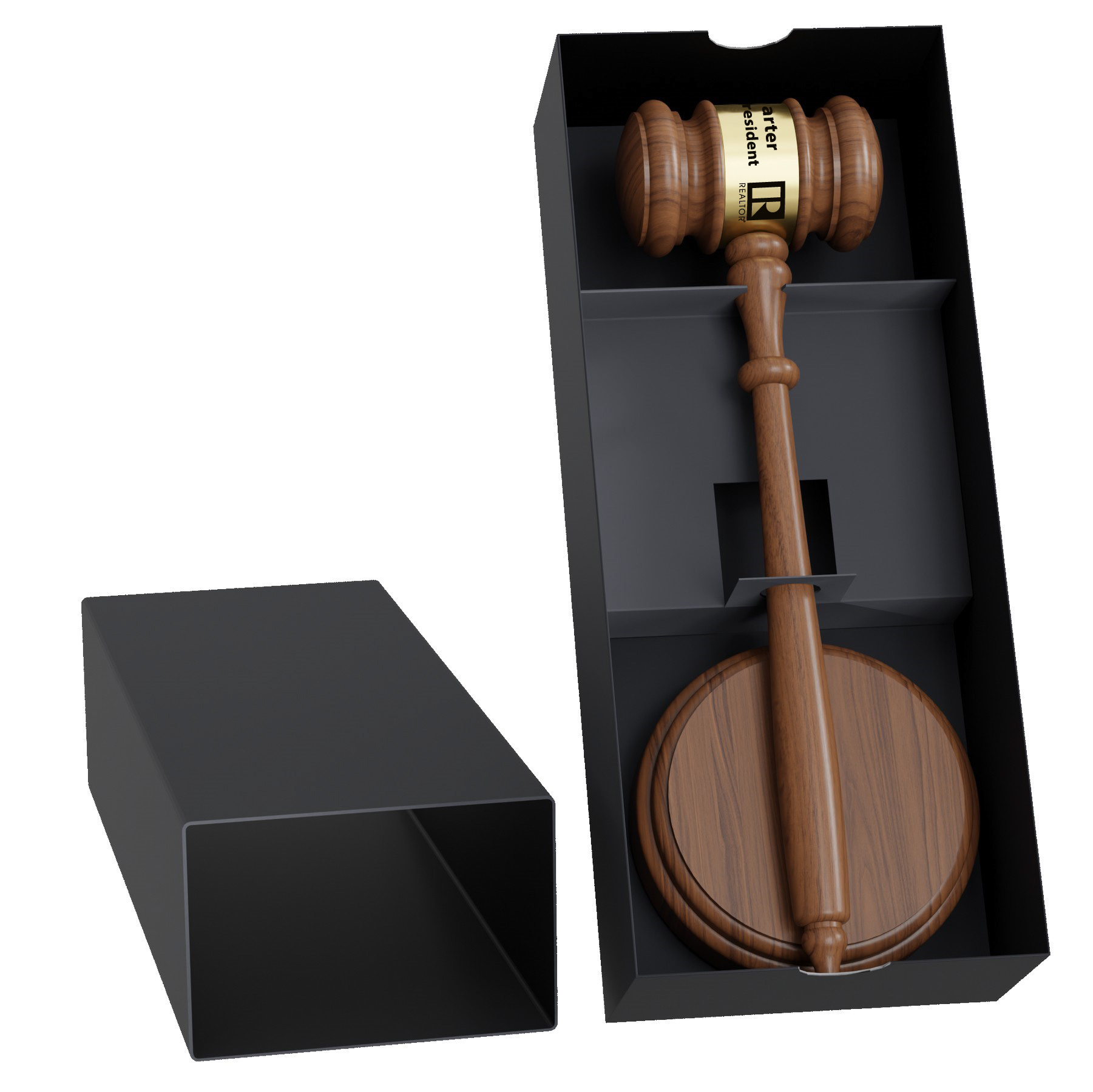 Deluxe Walnut Gavel Set plaque,award,president,plates,present,wall,gift,appreciation,gavels,sets